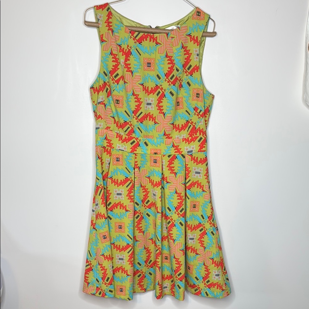 Sunny Girl Geometric Pattern Dress